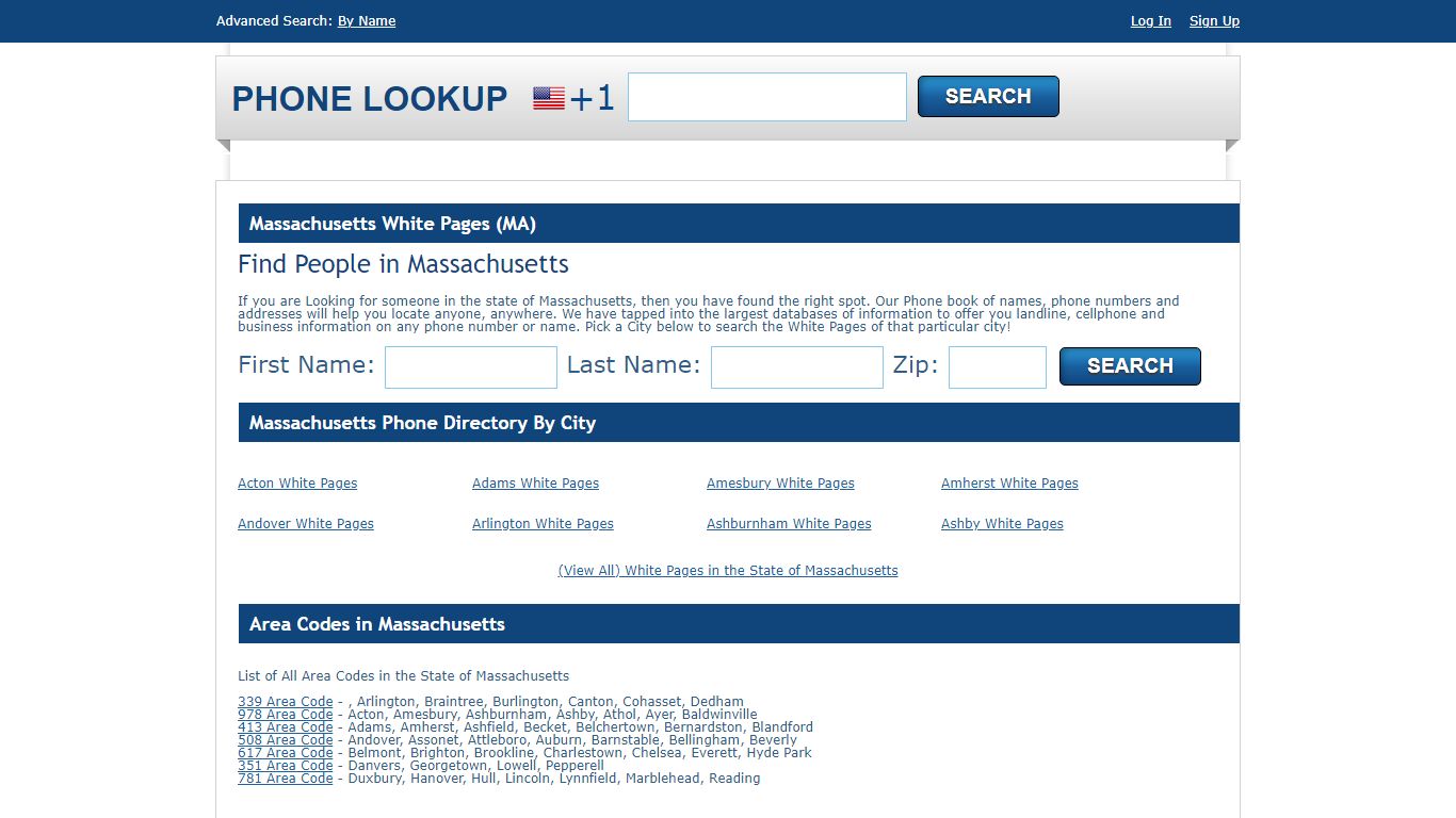 Massachusetts White Pages - MA Phone Directory Lookup